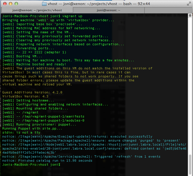 vagrant-deploy-success