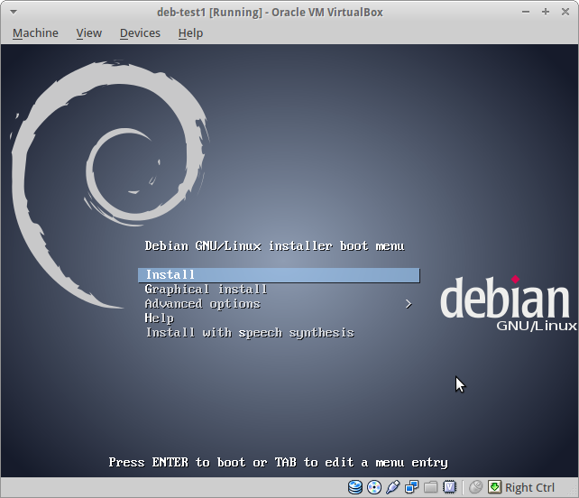 working-debian-vm