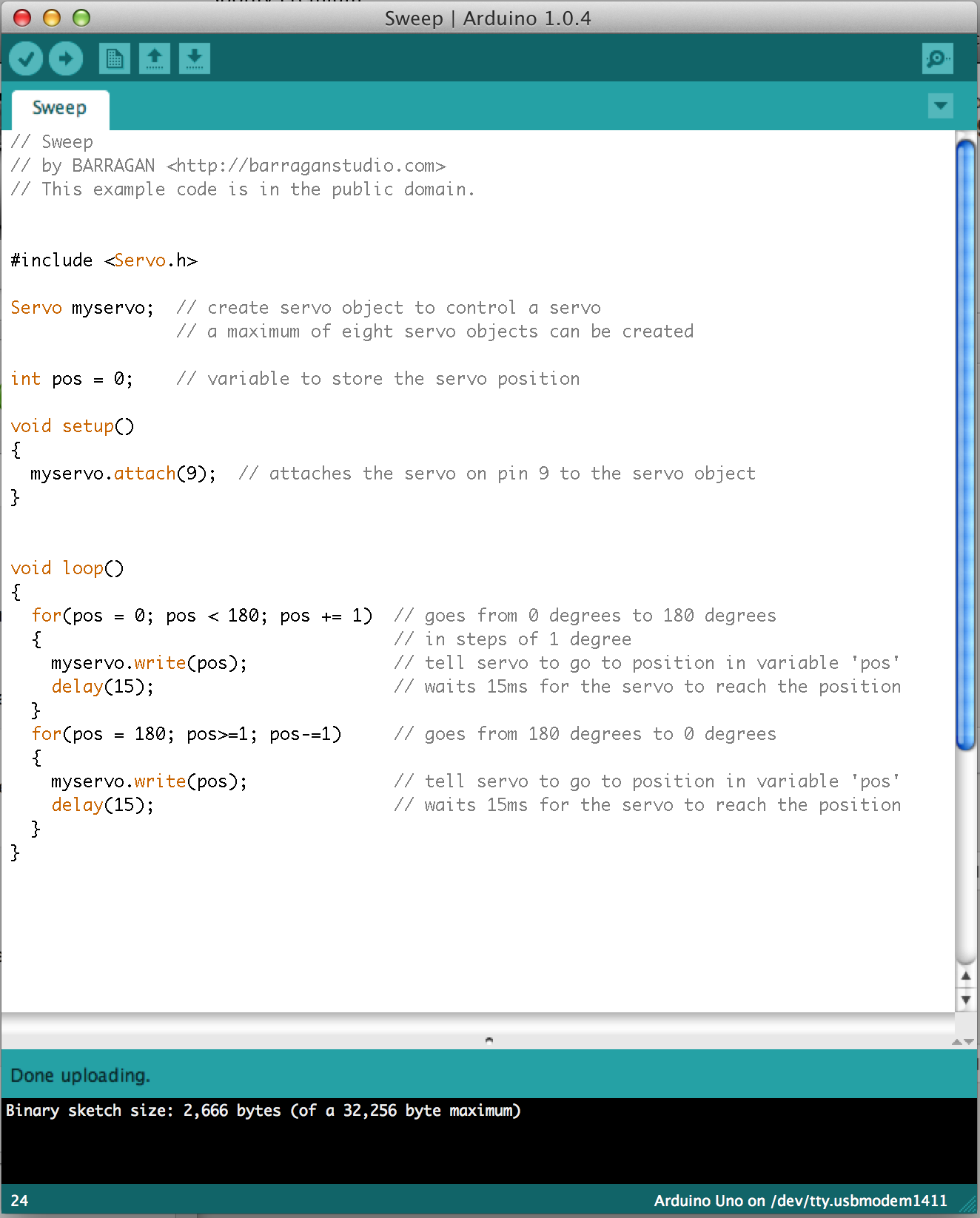 arduino-sweep